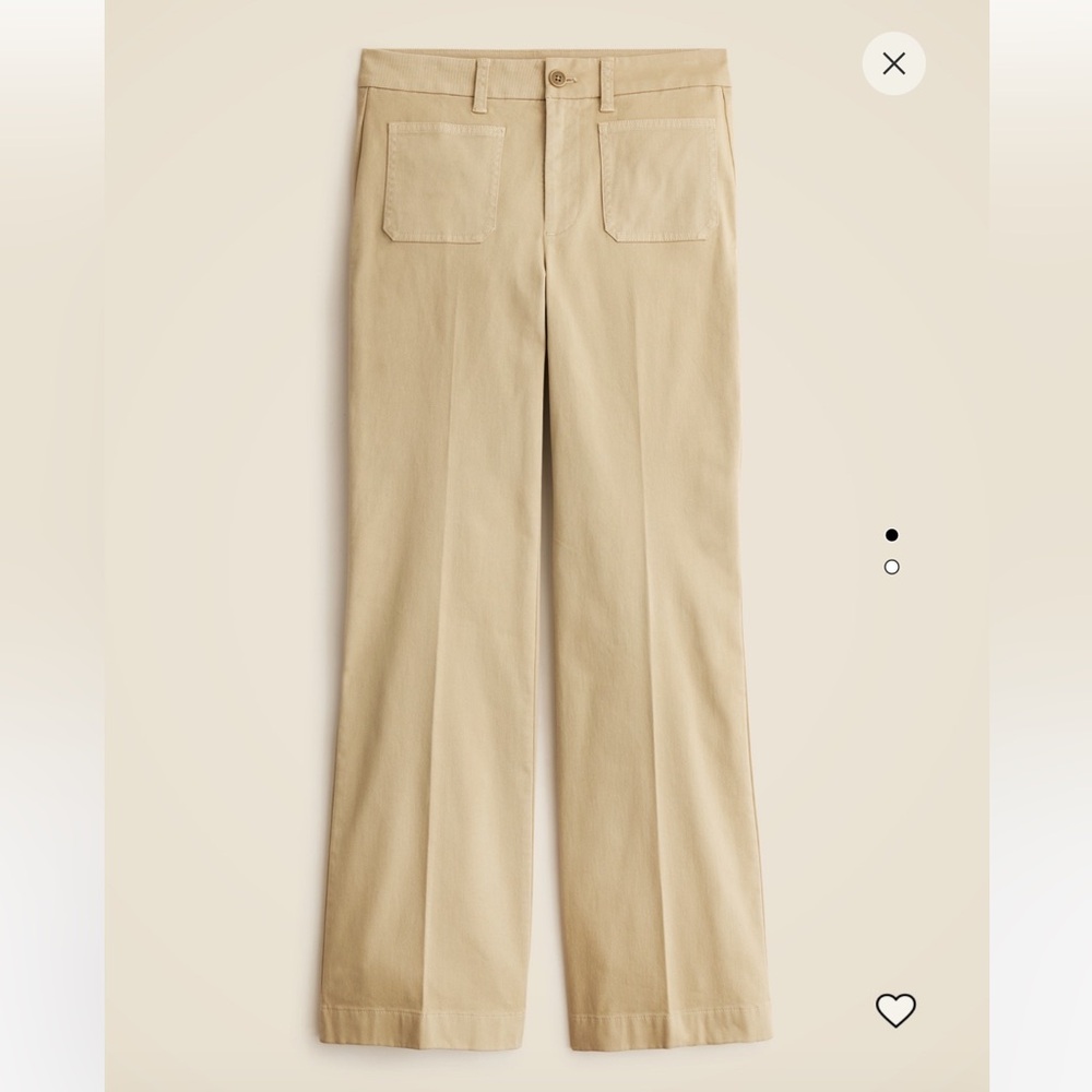 NWT J.Crew | Charley kickout cropped pant in chino | Beige Buckthorn | Size 32